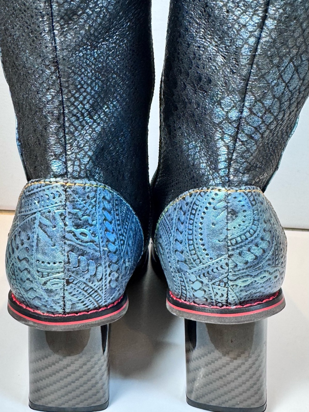 New L’Artiste Energy Leather Multi Color Western Cowboy boots- Size Eu 40 US 9 - Picture 9 of 15